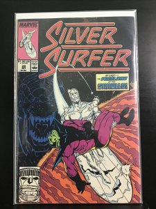 Silver Surfer #28 Direct Marvel Comics 1989 Elders Stranger Super Skrull 9.2