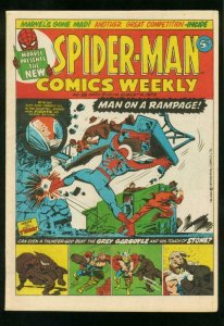 SPIDER-MAN COMICS WEEKLY #26 1973-STEVE DITKO-JACK KIRBY-BRITISH-THOR-RAMPAGE FN