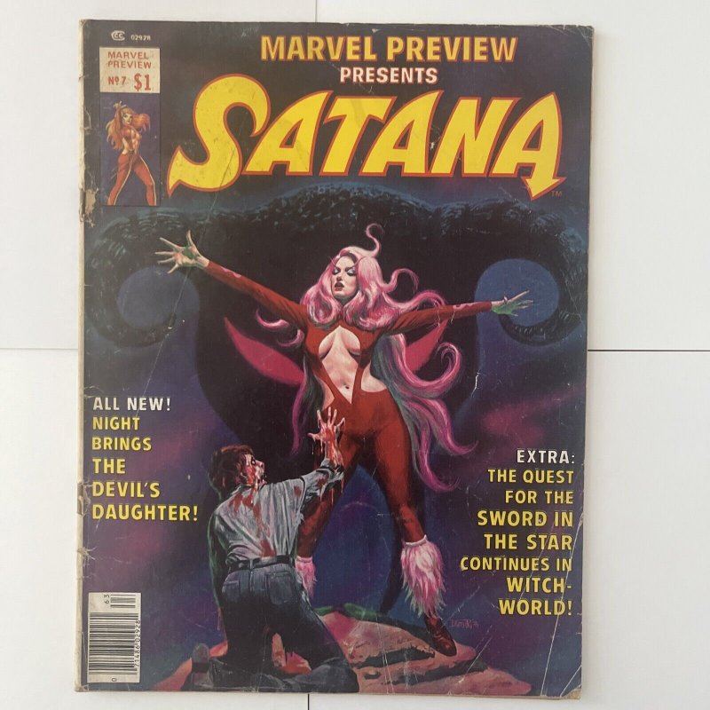 Marvel Preview #7 1st app ? Rocket Raccoon Lowest Price. Major Key  1976 Satana