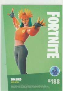 Fortnite Sunbird 198 Rare Outfit Panini 2019 trading card series 1