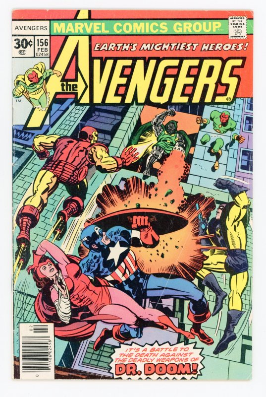 Avengers #156 Jim Shooter Dr. Doom Sub-Mariner Captain America FN+