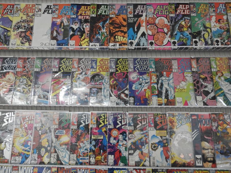 Huge Lot 160+ Comics W/ Hulk, Wolverine, Silver Surfer+ Avg VF Condition!!