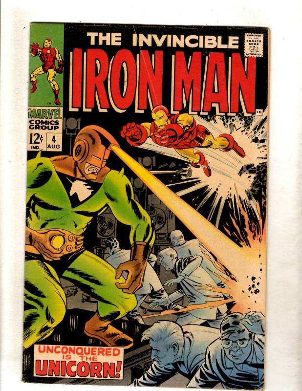 Invincible Iron Man # 4 VF- Marvel Comic Book Avengers Hulk Thor Vision FM5