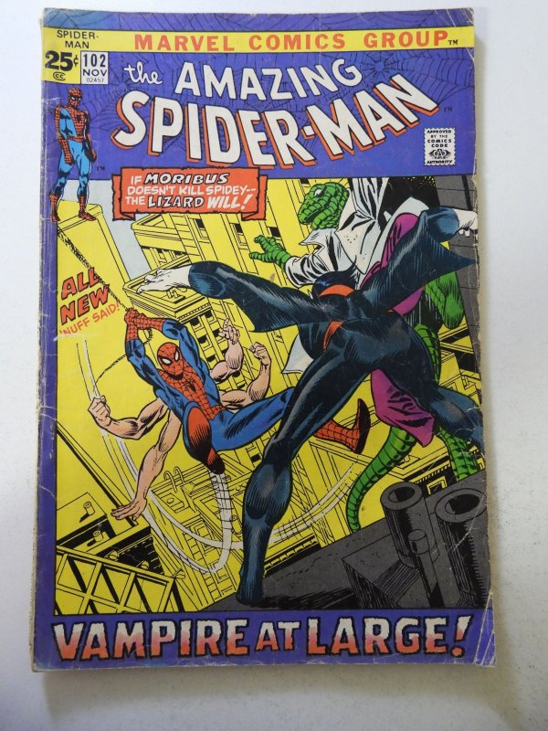 The Amazing Spider-Man #102 (1971) GD/VG Condition 1 1/4 spine split