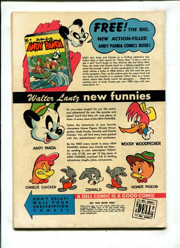 WALTER LANTZ NEW FUNNIES #156 Fisherman Collection (4.5) 1950