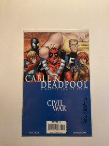 Cable Deadpool Civil War 3 Signed Marvel 