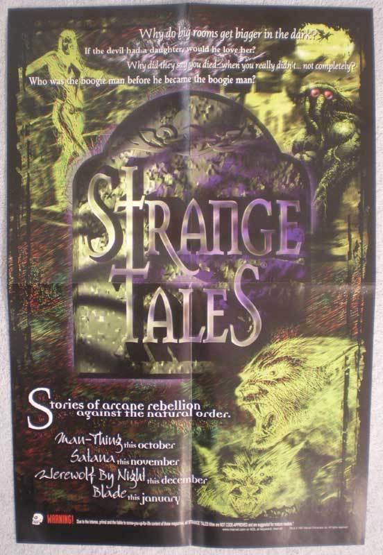 STRANGE TALES Promo poster , 12x18, 1997, Unused, more in our store