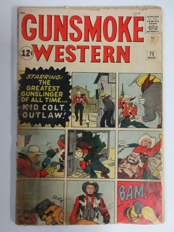 GUNSMOKE WESTERN #75 (Atlas/Marvel 3/1963) POOR (PR) Stan Lee, Dick Ayers