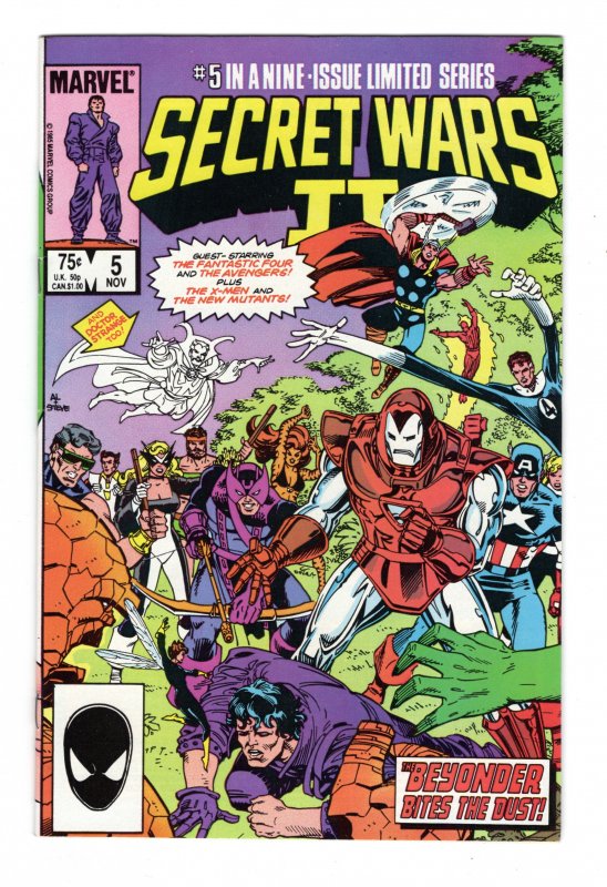 Secret Wars II #5 Jim Shooter Al Milgrom X-Men 1st Boom-Boom VF