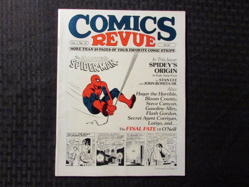 1985 COMICS REVUE Magazine #14 FVF 7.0 Amazing Spider-Man Origin