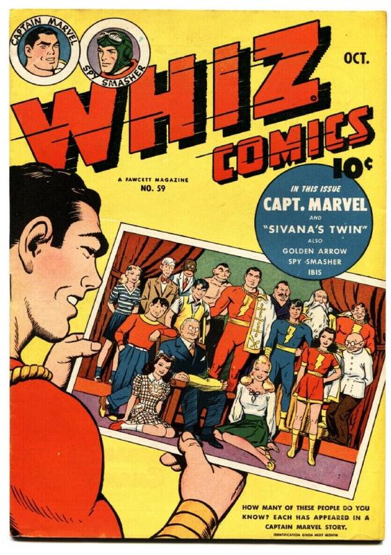 Whiz #59 1944-fawcett-captain marvel-ibis-spy smasher-golden arrow