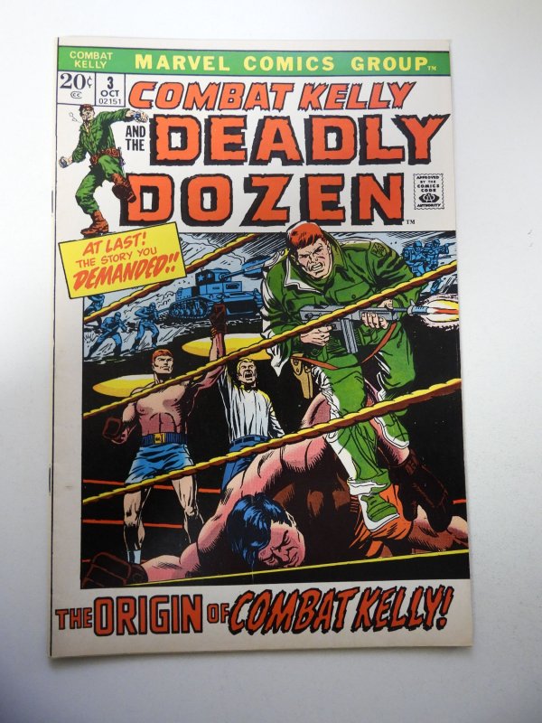 Combat Kelly and the Deadly Dozen #3 (1972) FN+ Condition