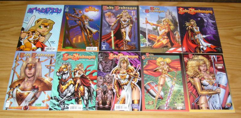 Lady Pendragon #1 + v2 #0 & 1-3 + v3 #1-10 VF/NM complete series + (12) more set