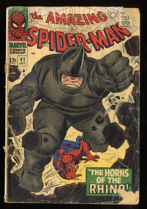 Amazing Spider-Man #41 Qualified Read Description! 1st Appearance Rhino!