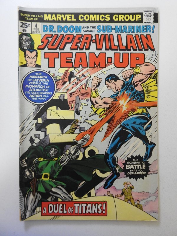 Super-Villain Team-Up #4 (1976) VG/FN Condition! MVS intact! 1/2 in spine split