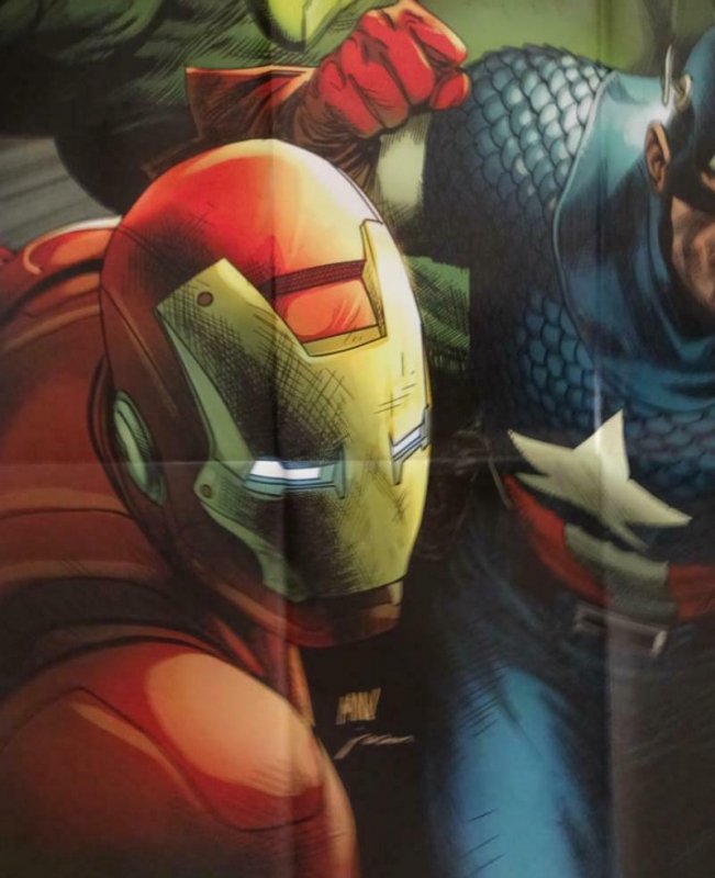 AVENGERS ASSEMBLE Promo Poster, 24 x 36, 2012, MARVEL, IRON MAN Unused 266