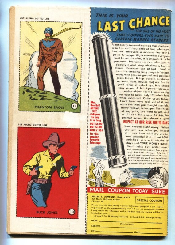 Captain Marvel Adventures #25-1943 Hidden faces cover-Fawcett comic book