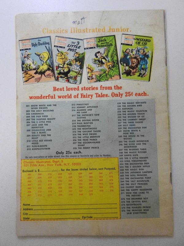 Classics Illustrated Junior #535 (1957) Wizard of Oz! Good+ Condition!