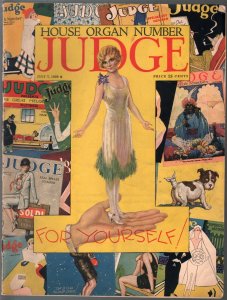 Judge 7/7/1928-classic cover-cartoon and comic art-VG