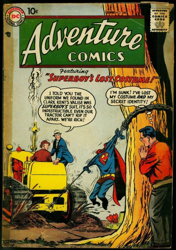 ADVENTURE COMICS #249 1958-SUPERBOY-GREEN ARROW-AQUAMAN FR/G