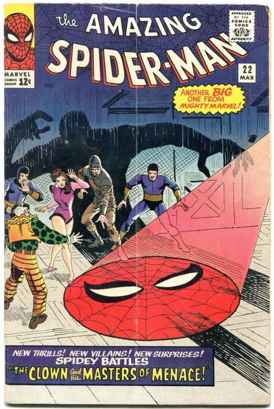 AMAZING SPIDER-MAN #22 1965 MARVEL 1ST PRINCESS PYTHON VG