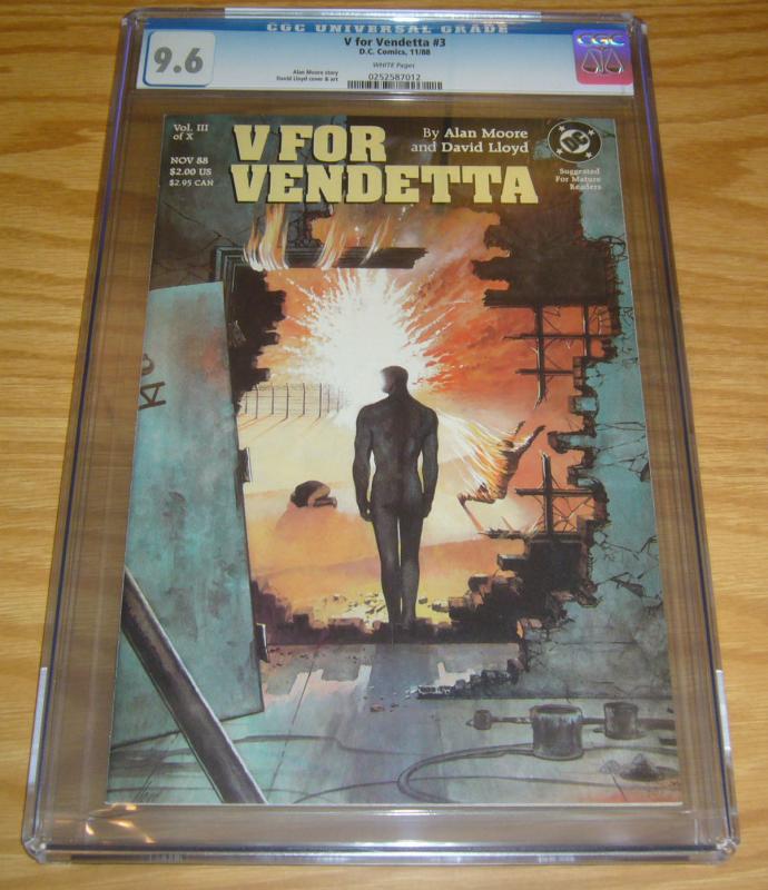 V For Vendetta #3 CGC 9.6 alan moore - david lloyd - dc comics 1988