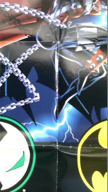 Spawn & Batman | DC/ Image | Folded Comic Shop Dealer Promo Poster| 25x17 | 1994