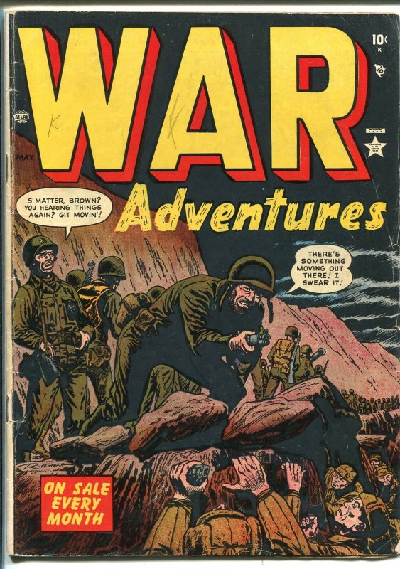 WAR ADVENTURES #4 1952-ATLAS-RUSS HEATH-DAVY BERG-AL HARTLEY-vg