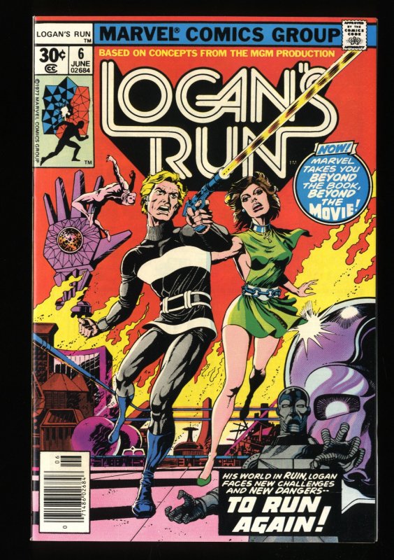 Logan's Run #6 NM+ 9.6 1st Solo Thanos!