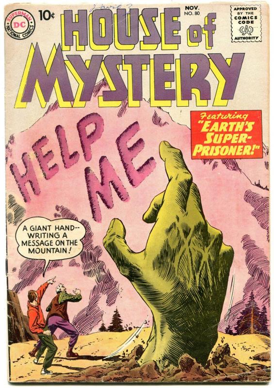 HOUSE OF MYSTERY #80 HORROR SCI-FI MESKIN 1958 DC RARE VG