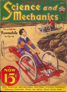 Everyday Science and Mechanics 1/1933-Frank R Paul-Rowmobile-Hugo Gernsback-FR/G