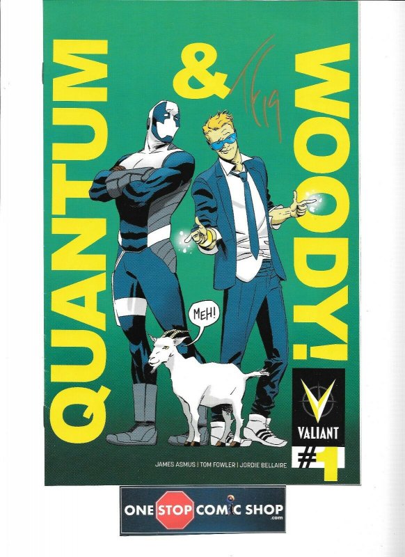 Quantum & Woody #1 PULLBOX VARIANT signed Tom Fowler NM- VALIANT HOT SERIES