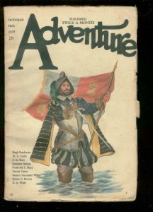 ADVENTURE PULP-OCT 18 1920-CONQUISTADOR COVER-WC TUTTLE G/VG