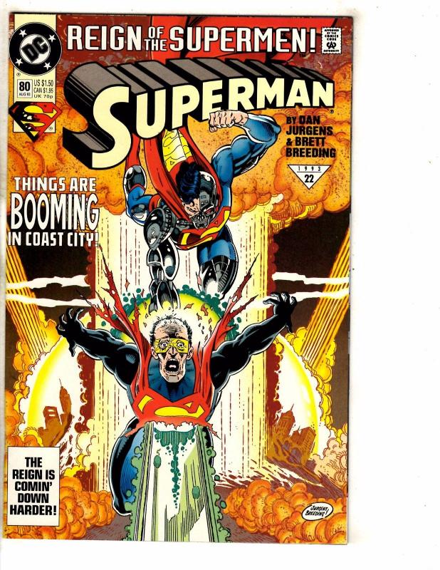 10 Superman DC Comic Books # 80 81 82 83 84 85 86 87 88 89 Batman Flash PP8