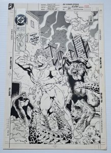 1991 FLASH #47 GREG LAROCQUE JOSE MARZAN ORIGINAL COMIC COVER ART