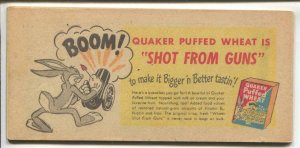 Bugs Bunny Quaker Puffed Wheat Giveaway #C-4 1949-Man From Mars-VG/FN