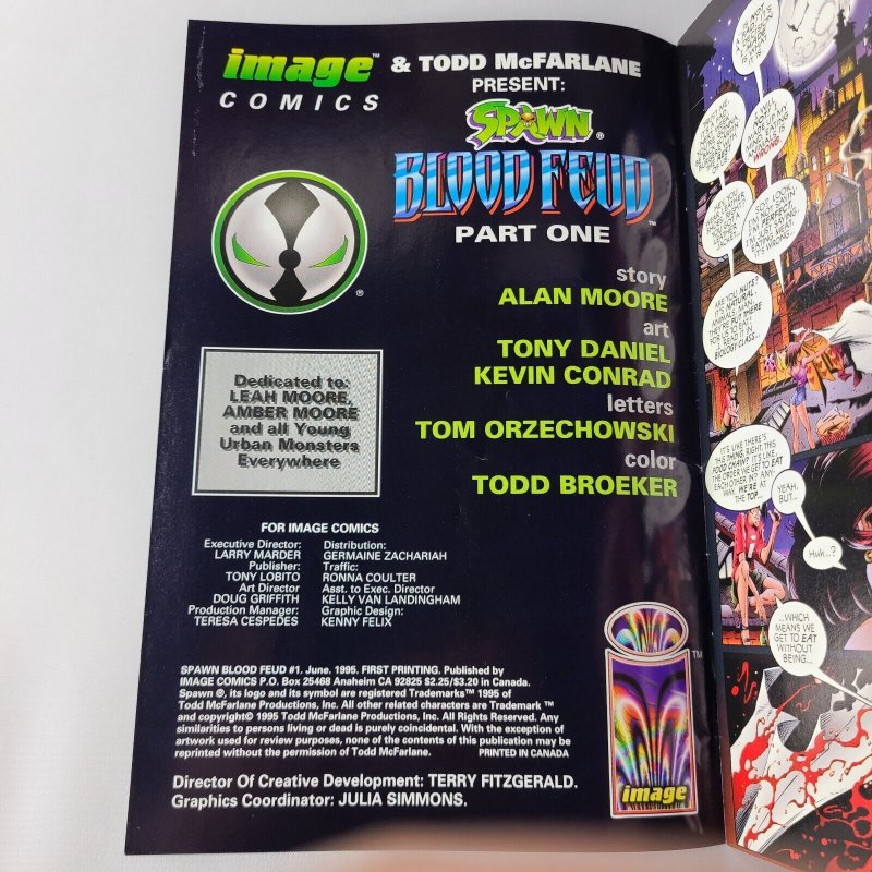 Spawn Blood Feud #1 Image Comics 1995 6.0 FN Alan Moore Tony Daniel