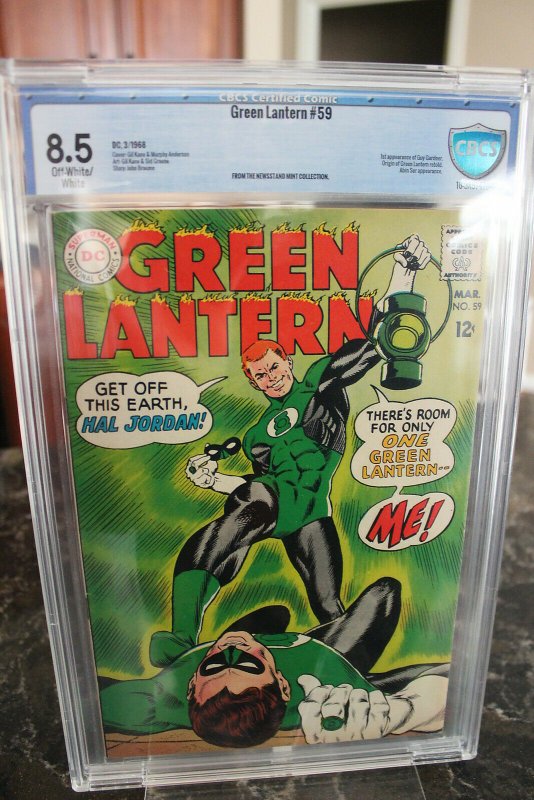 Green Lantern #59 (DC, 1968) CBCS VF+ 8.5 Off-white to white pages