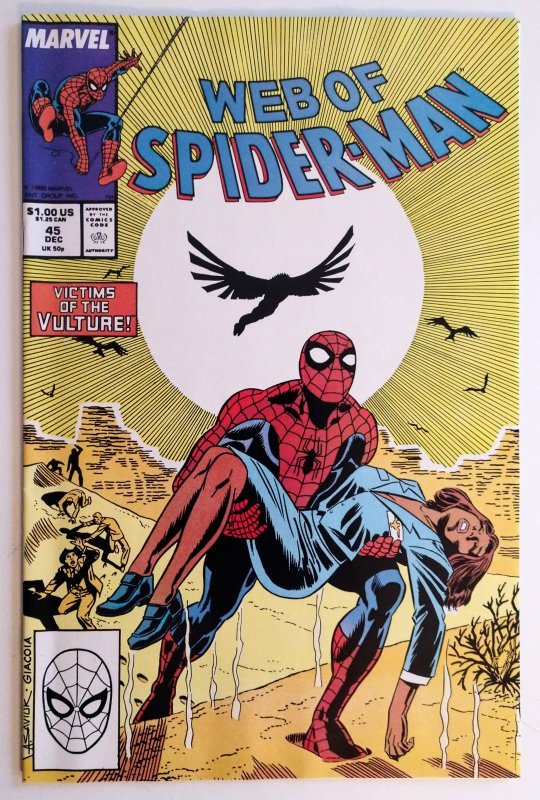 Web of Spider-Man #45 (NM-, 1988)