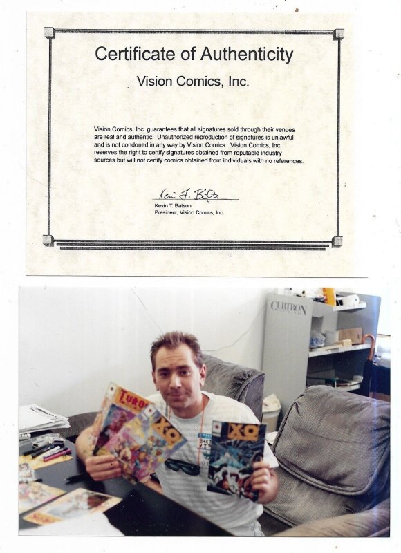 Turok Dinosaur Hunter 1 (Valiant Comics 1993) Signed w/COA - Bart Sears  n183x