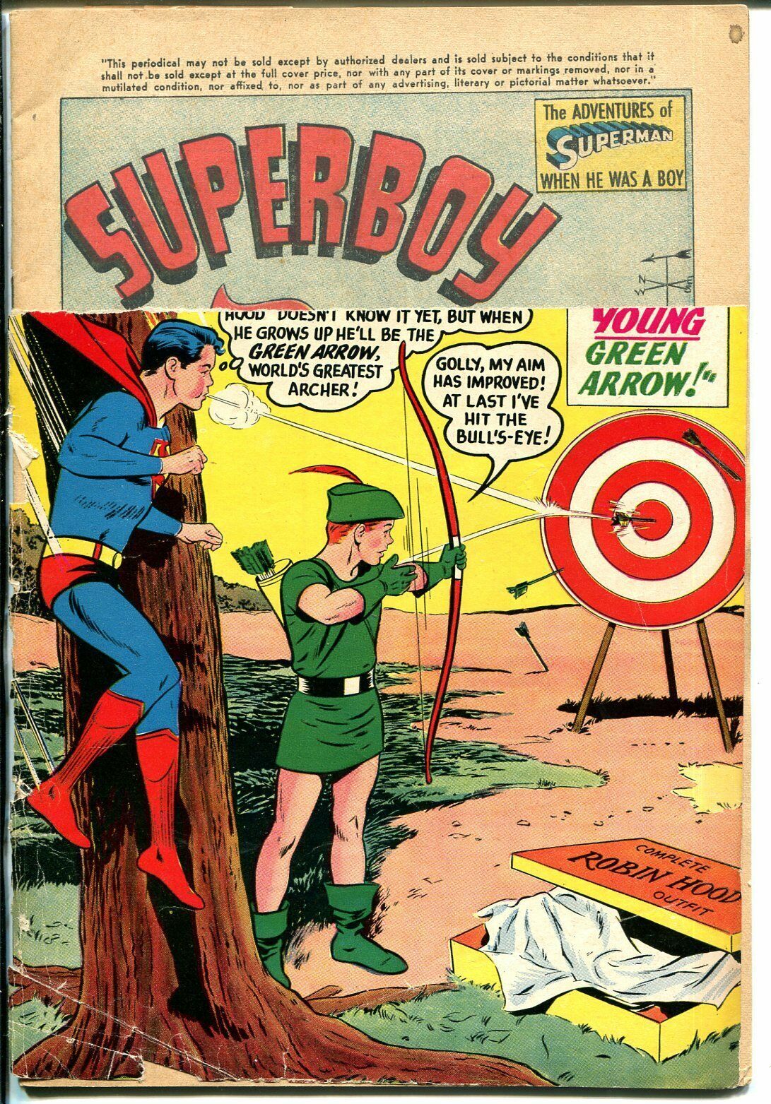 Adventure #258 1959-DC-Superboy-Green Arrow-Aquaman-Speedy-P/FR  Comic  Books - Silver Age, DC Comics, Superboy, Superhero / HipComic
