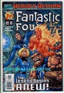 FANTASTIC FOUR #1, Vol 3, NM+, Mole Man, Thing, Lobdell, more FF in store