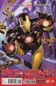 Iron Man (2013) #1 Greg Land Cover Marvel NM.