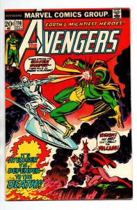 Avengers #116  - vs Silver Surfer - Captain America - Iron Man - 1973 - FN/VF