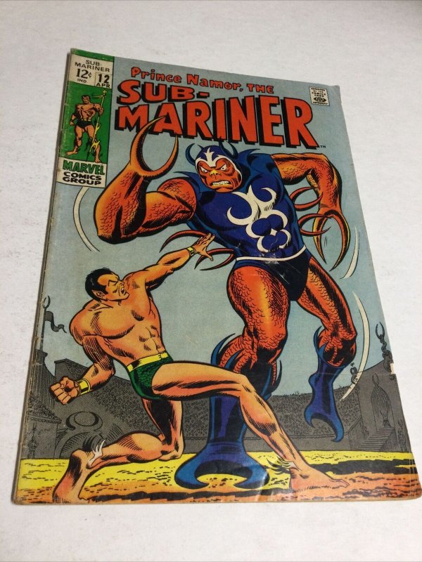 Submariner 12 Fn- Fine- 5.5 Marvel Comics Silver Age