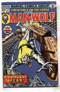 Creatures On The Loose #34--1975--1st cover by George Perez--MAN-WOLF