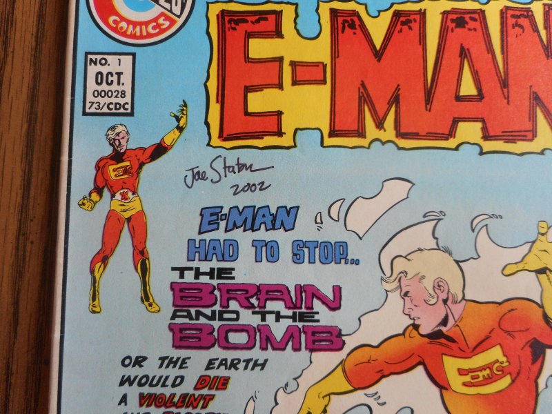 E-MAN #1 SIGNED BY JOE STATON KEY ORIGIN/1st E-MAN WOW!!!