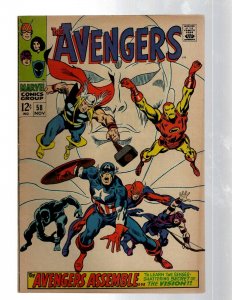 Avengers # 58 FN/VF Marvel Comic Book Hulk Thor Iron Man Captain America RB8