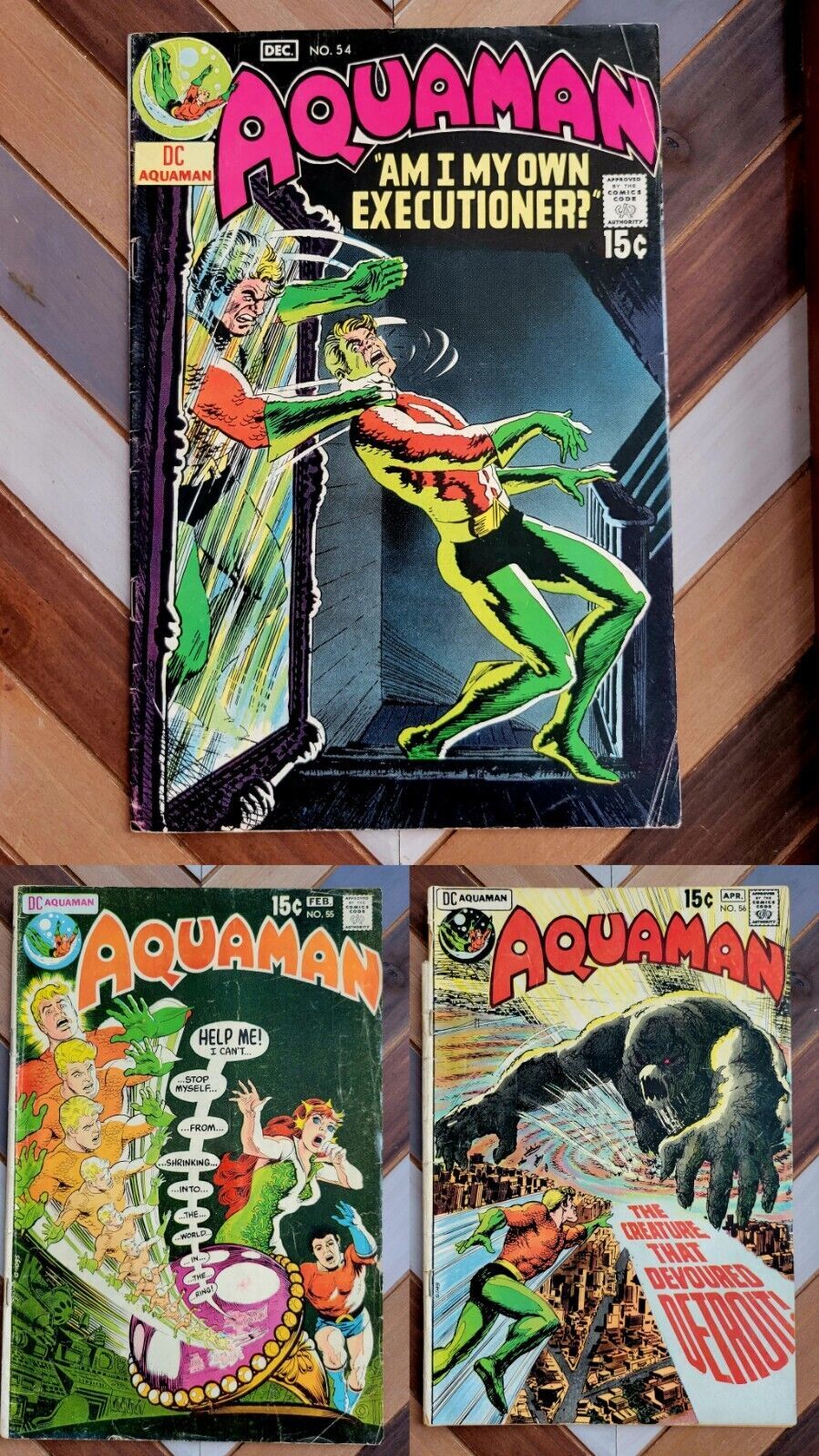 Aquaman #54, 55, 56, Set of 3 (DC 1970) 1st Crusader, Aqualad Mera Custom bundle | Comic Books - Bronze Age, DC Comics, Aquaman, Superhero / HipComic Aquaman #54, 55, 56, Set of 3 (DC 1970) 1st Crusader, Aqualad Mera Custom bundle | Comic Books - Bronze Age, DC Comics, Aquaman, Superhero / HipComic