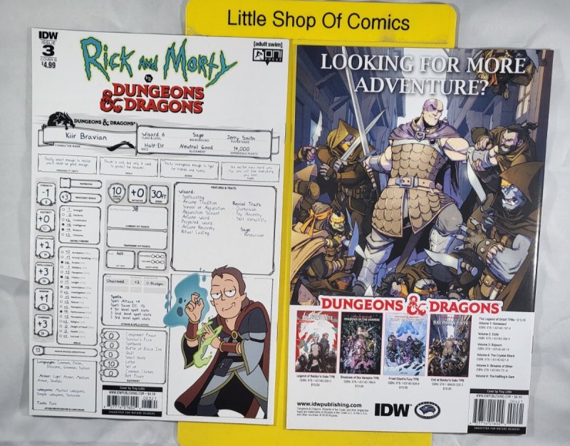 Rick and Morty Vs. Dungeons & Dragons #1 2 3 4 Complete Set Cover B Variant 2019